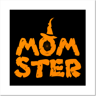 Momster Halloween Funny T-shirt Posters and Art